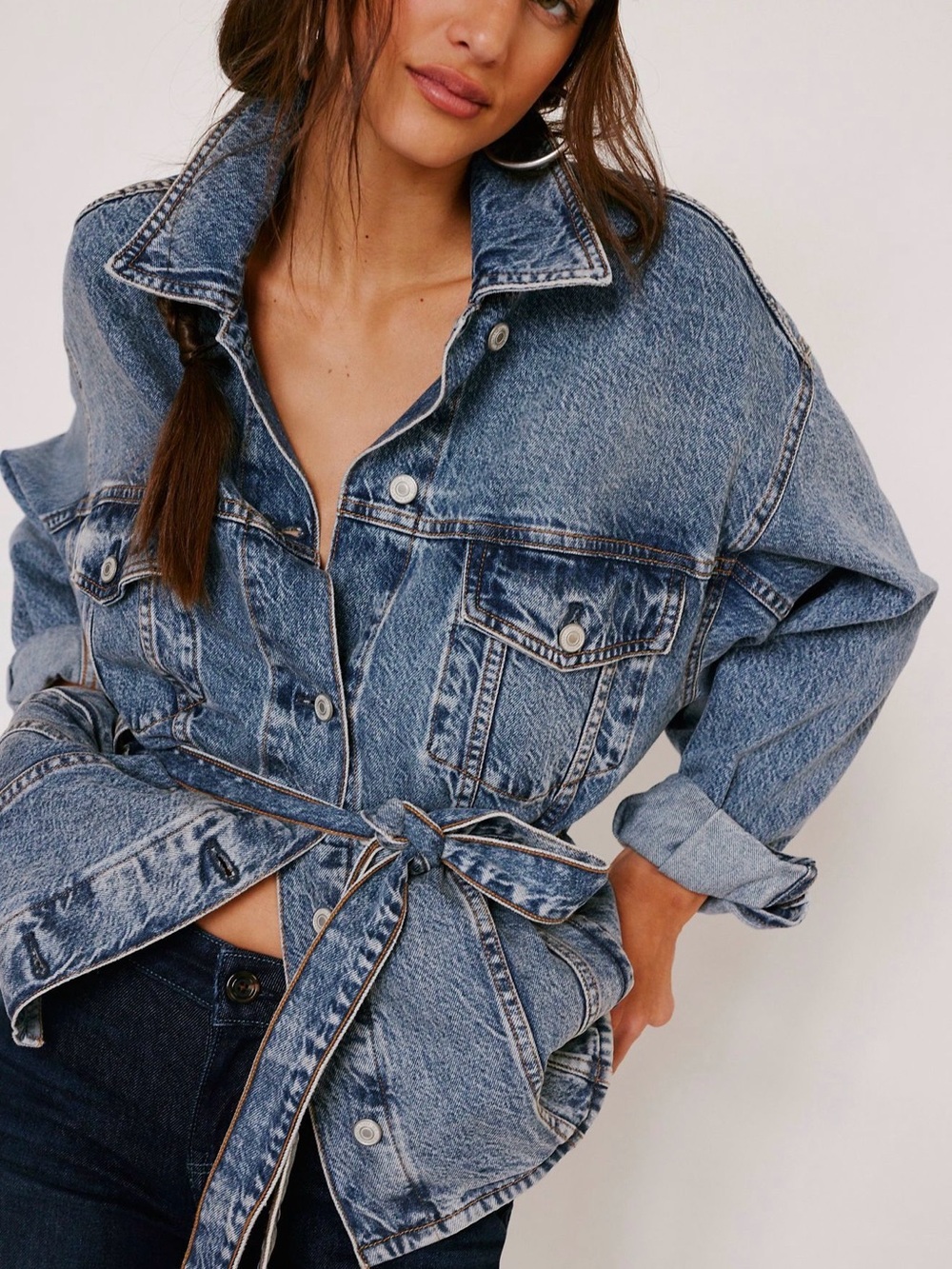 We The Free Knotted Denim Jacket - Picture 4 of 10